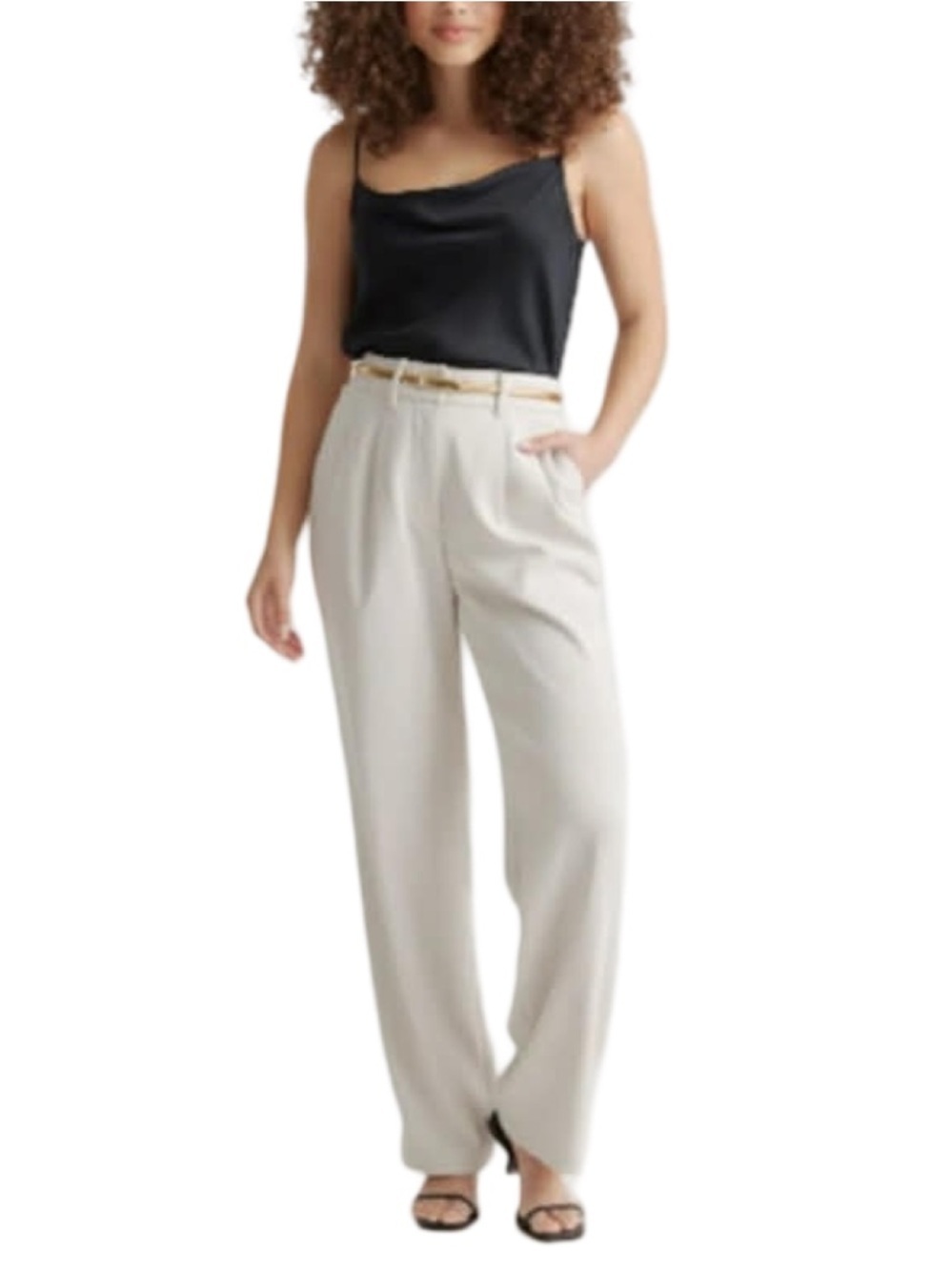 Quince Stretch Cape Pleated Trousers